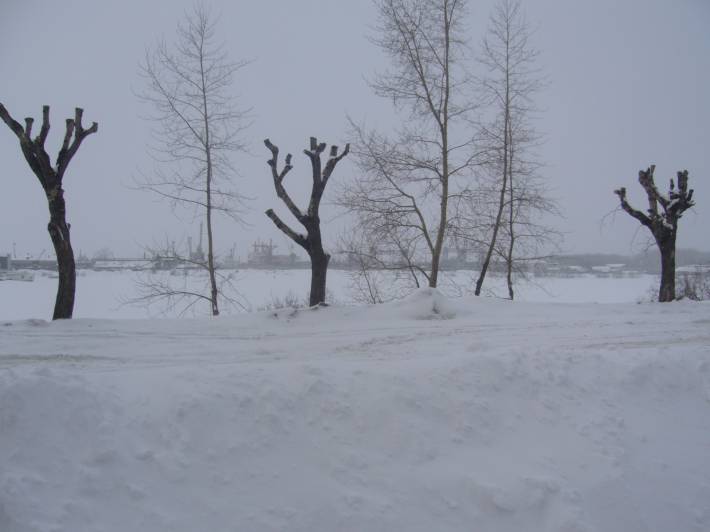 В Архангельске выпал первый снег!